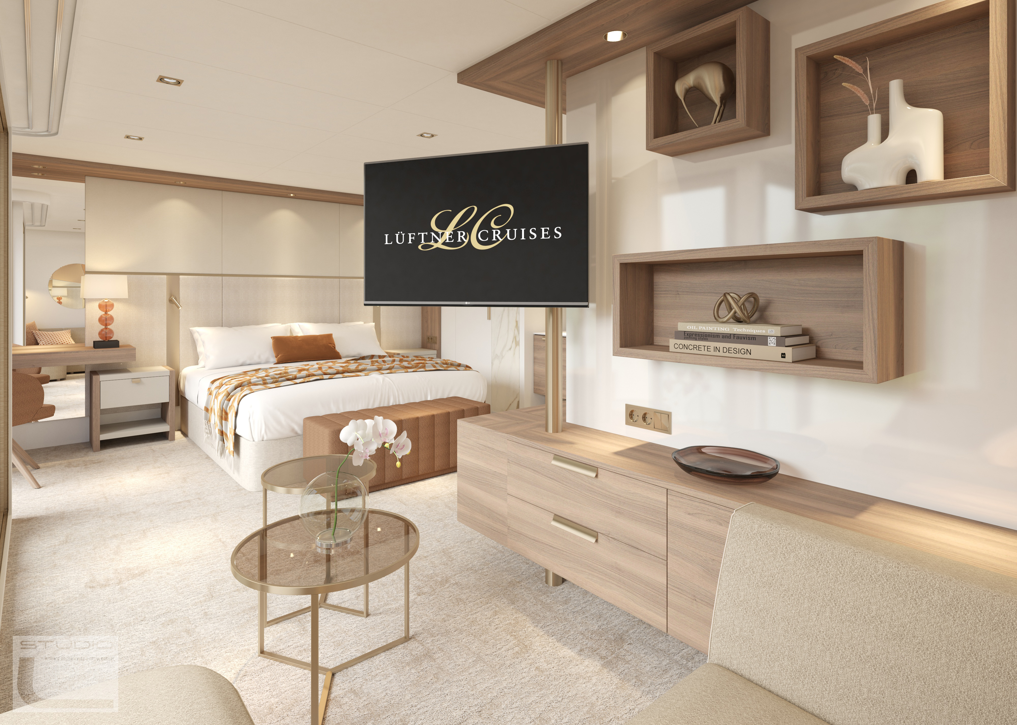 Amadeus River Cruises Amadeus Aurea Suite Rendering ©Lueftner Cruises Amadeus .jpg