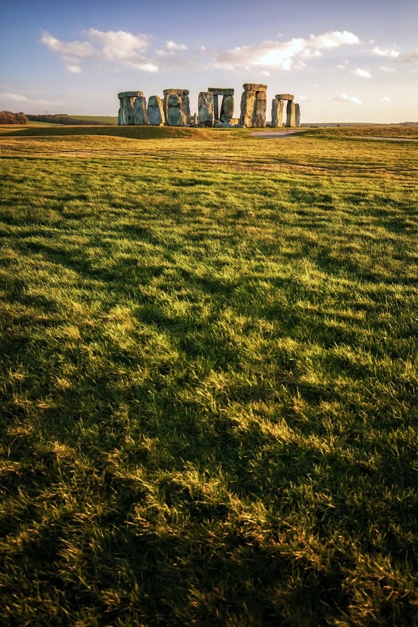 Stonehenge under warm sunlight