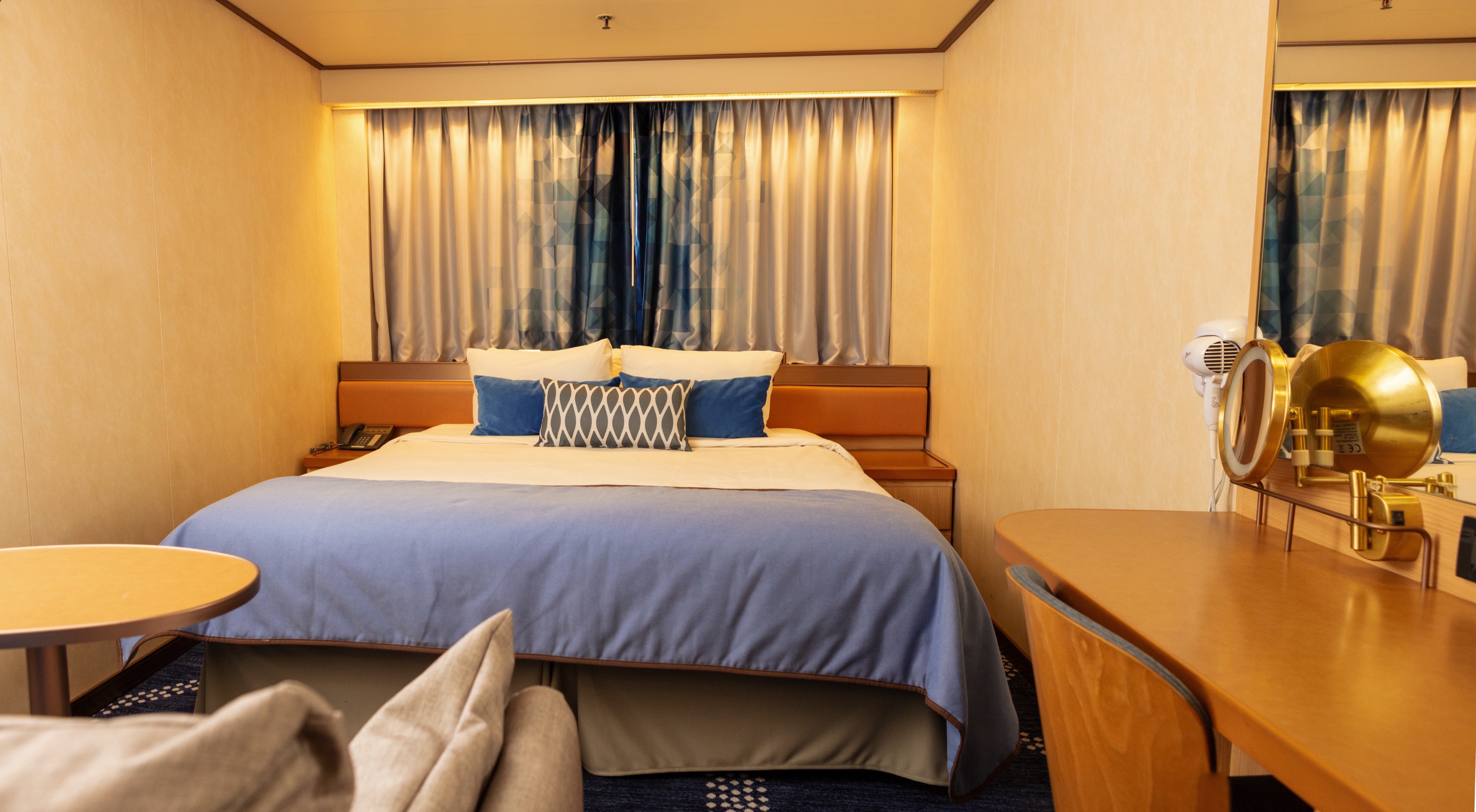 Celestyal Cruises Celestyal Journey Exterior Cosmos Stateroom Bedroom 1.jpeg