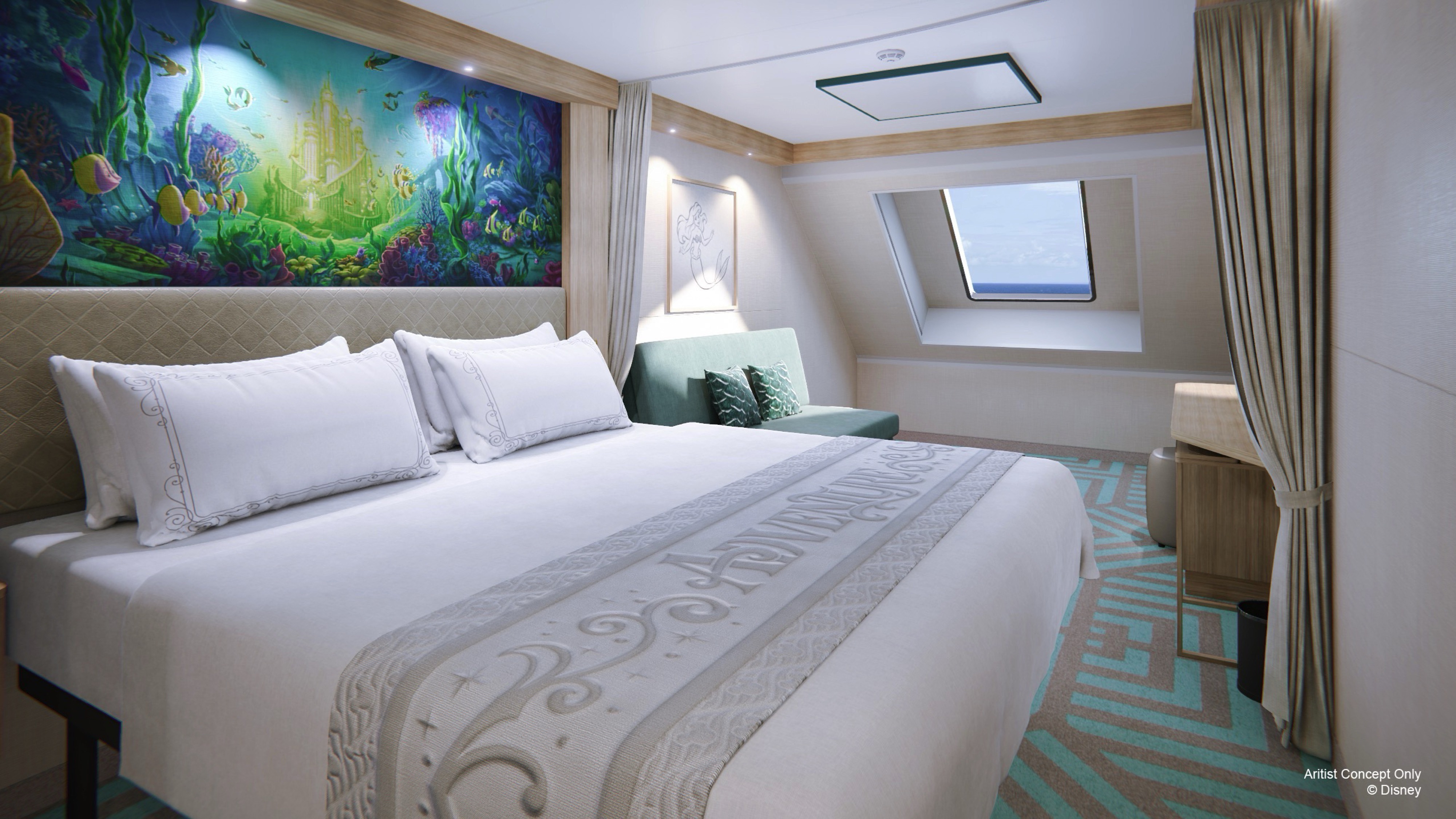Disney Cruise Line Disney Adventure Deluxe Oceanview Stateroom © 2026 Disney. All Rights Reserved. Ships’ Registry - The Bahamas. Artist's Impression.jpg