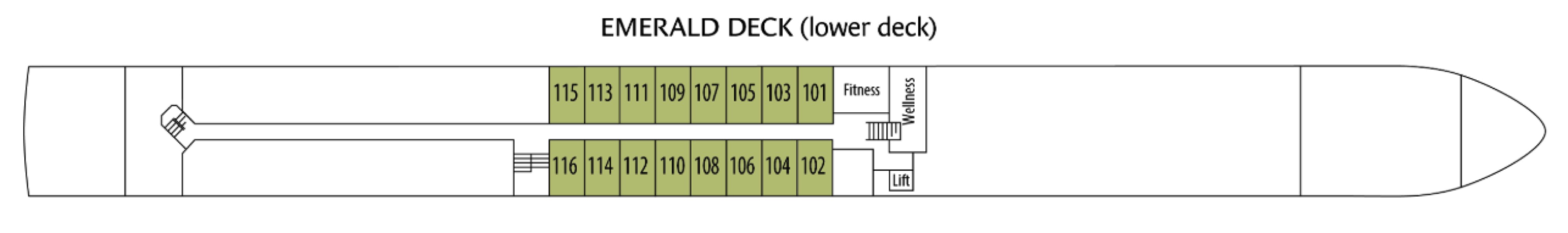 Emerald Deck  deck plan