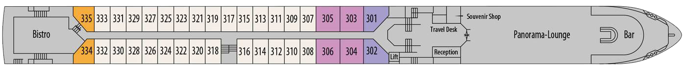 Diamond Deck (Upper Deck) deck plan
