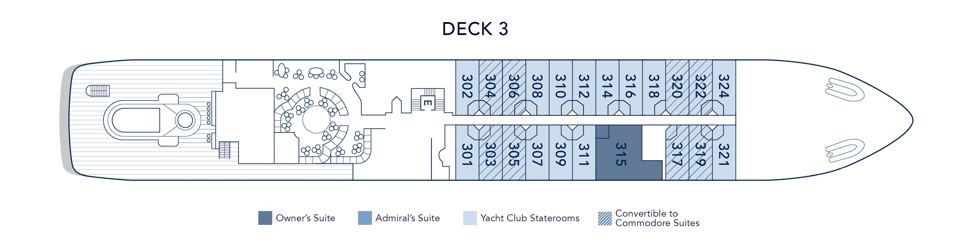 Sea Dream Yacht Club Sea Dream 1 & 2 Deck3
