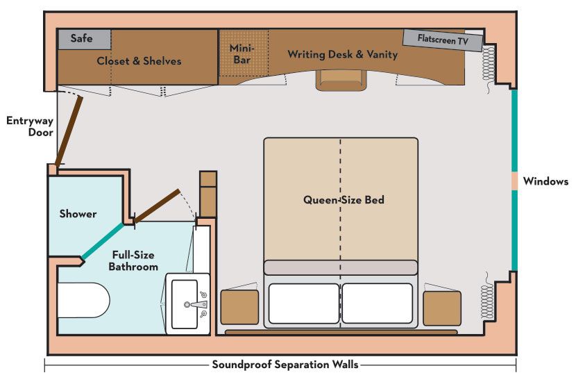 Avalon Expression Deluxe Stateroom Floor Plan