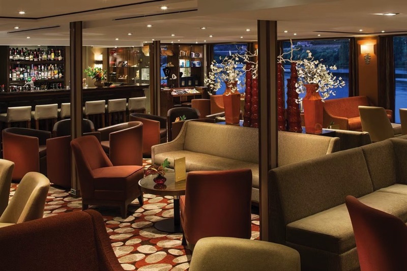 A lounge on board.