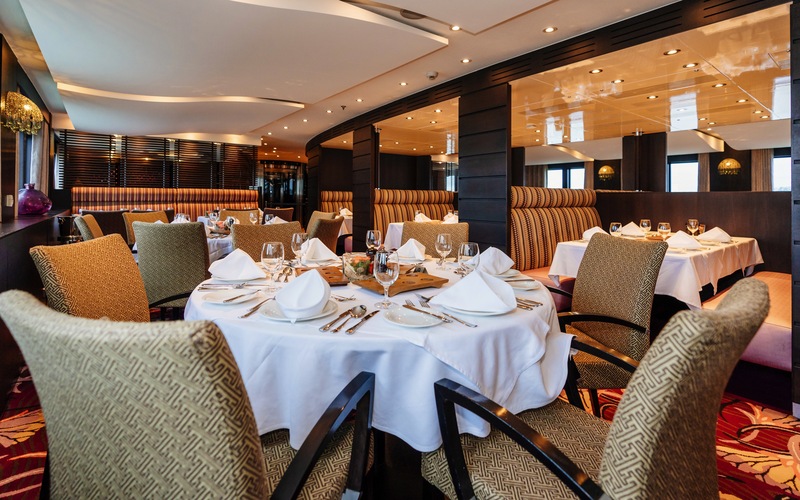 Dining on board.