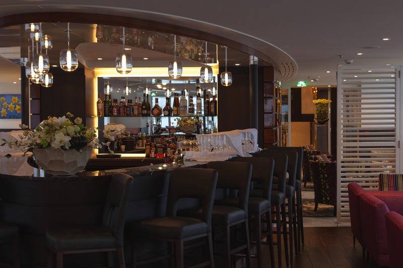A lounge on board.