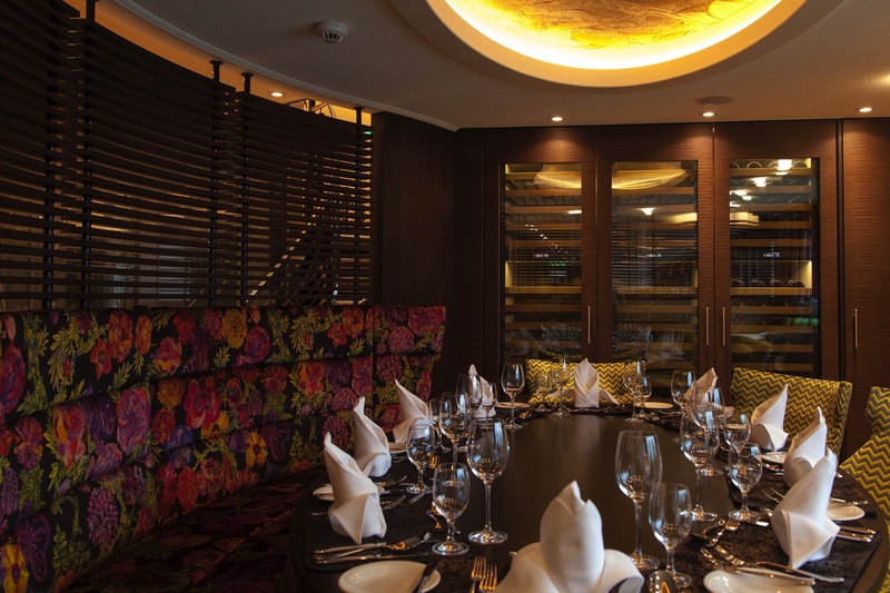 Dining on board.