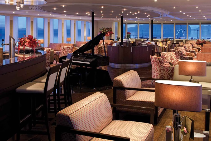 A lounge on board.