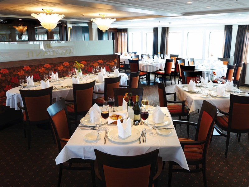 Dining on board.
