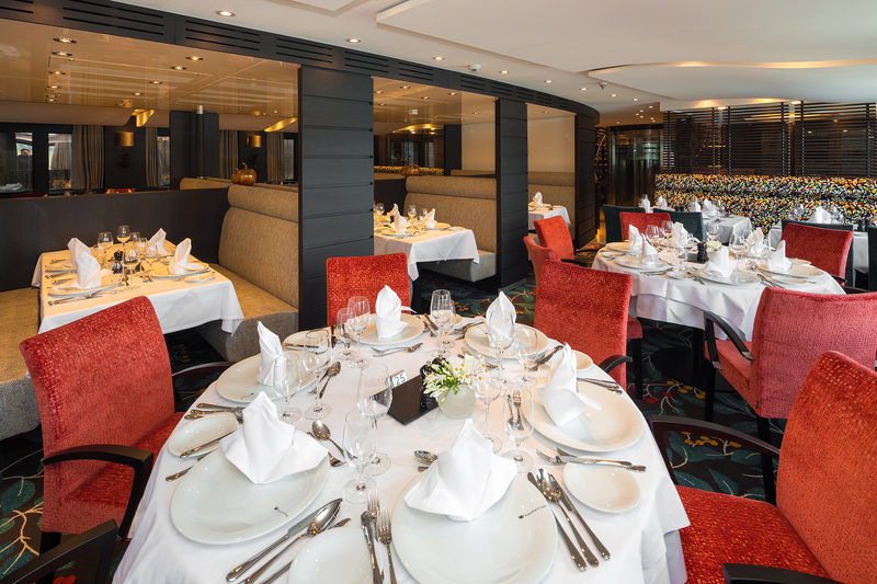 Dining on board.