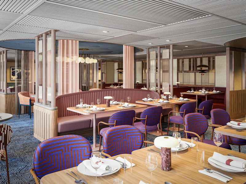 Dining on board.