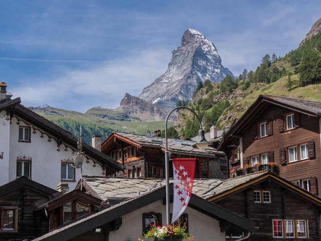 Switzerland, the Matterhorn and the Glacier Express